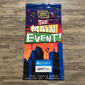 Vintage NFL Superbowl XXXVIII 38 AT&T Motorola Event Promo Banner